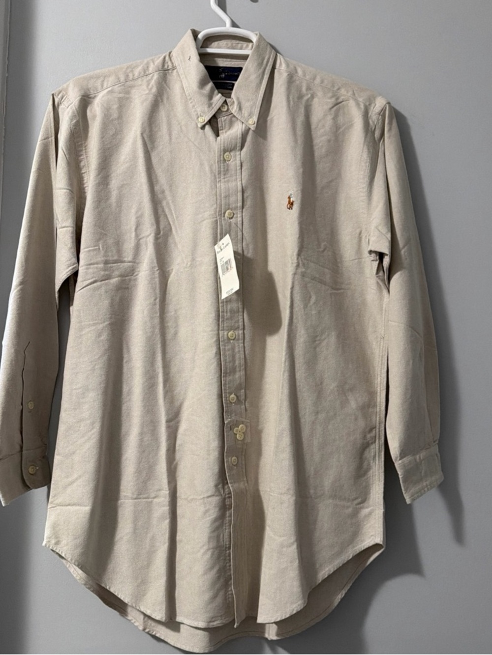 Polo, Ralph Lauren Yarmouth Beige Oxford Shirt 15-33 Button Dwn Classic Pony NWT